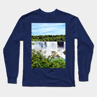 Niagara Falls NY - American Falls and Bridal Veil Falls Long Sleeve T-Shirt